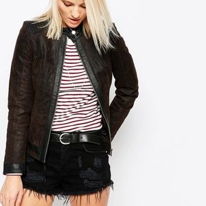 Barney's Original Suede Biker Jacket